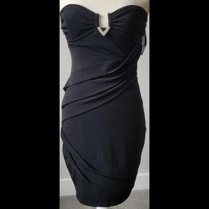 NWT | Formal/Cocktail Black Dress, with Rhinestone - M